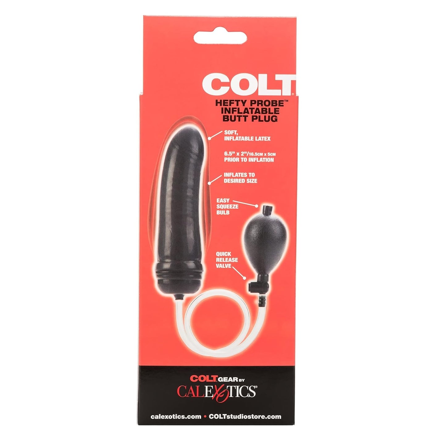 Calexotics | COLT Hefty Probe Inflatable Butt Plug Black