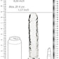 Shots Toys | REALROCK Crystal Clear 8" Straight Dildo No Balls - Translucent
