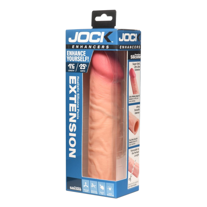 Curve Toys | JOCK Enhancers 1.5" Silicone Penis Extension Sleeve - Light