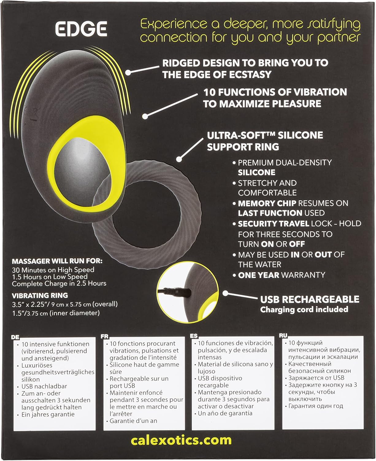 Calexotics Link Up Edge Vibrating Cock Ring
