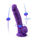 Adrien Lastic Silexd 7" Model 1 Realistic Silicone Dildo - Purple
