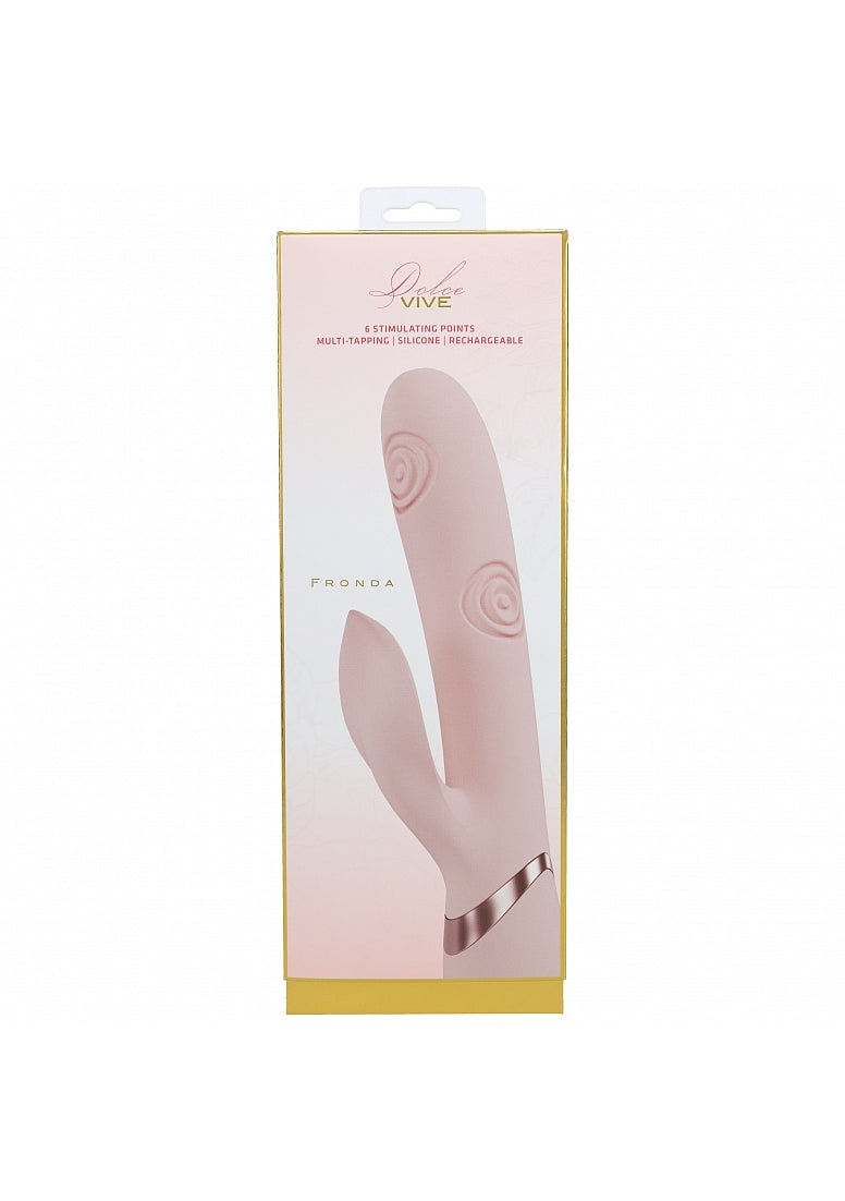 Shots Toys | VIVE Fronda Triple Motor G-Spot Vibrating Tapping Leaf Clit Stimulator Pink