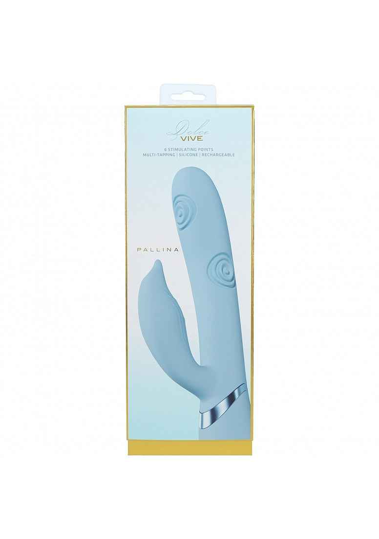 Shots Toys | VIVE Pallina Triple Motor G-Spot Vibrating Tapping Beads Clit Stimulator Blue
