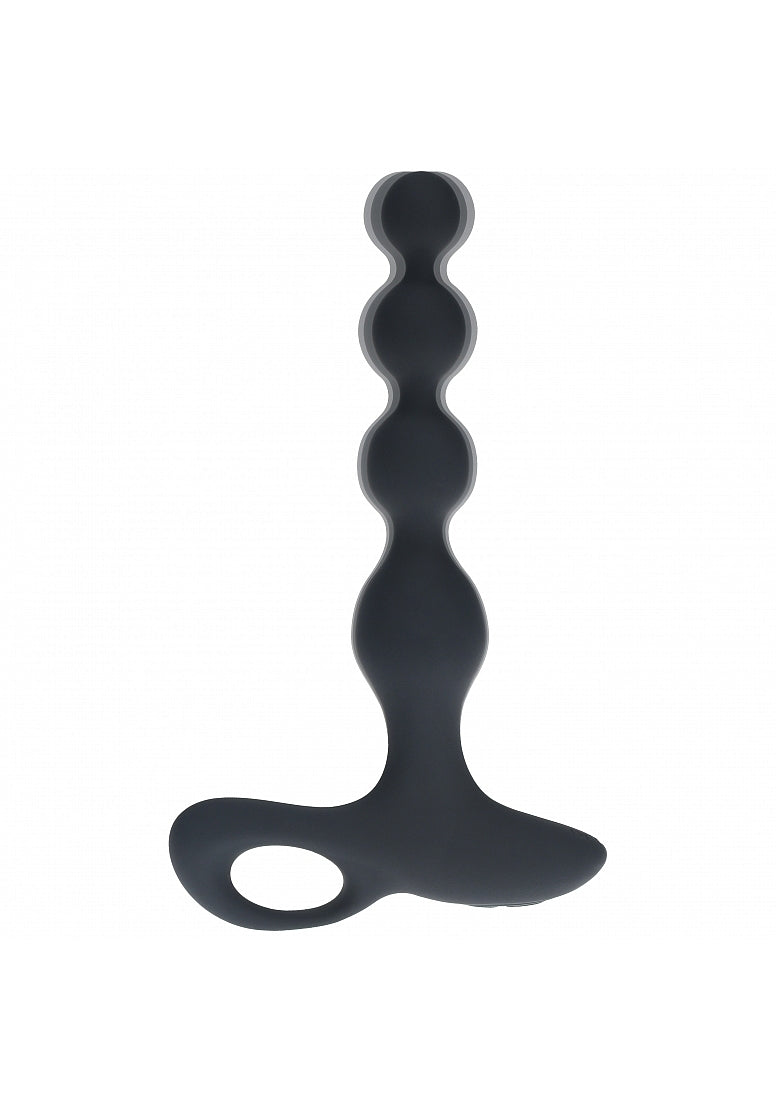 Shots Toys | LEVELZ - Remote Control Beaded Vibrating Silicone Anal Plug - Black