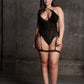 Le Desir Shade - Metis XVI - Body with Garters and Crossed Neckline Black Size OSX