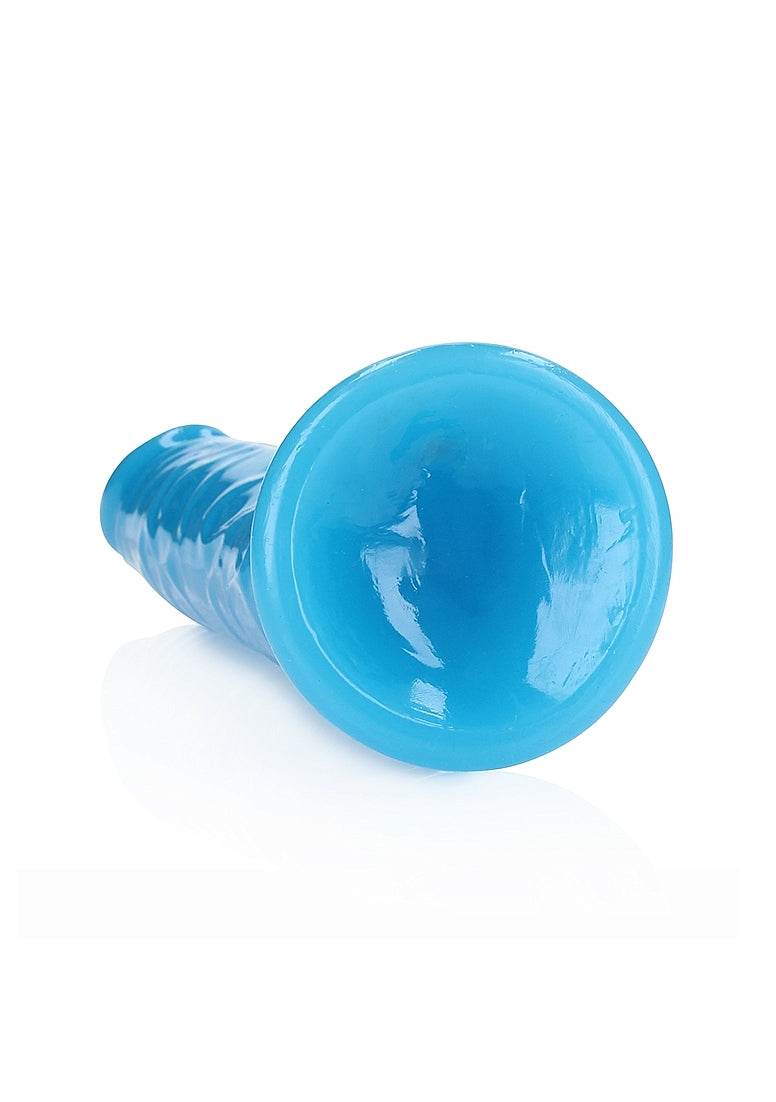 Shots Toys | REALROCK 28cm Slim Glow in the Dark Neon - Blue (10") Dildo Dong