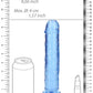 Shots Toys | REALROCK Crystal Clear 8" Straight Dildo No Balls - Blue