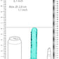Shots Toys | REALROCK Crystal Clear 6" Straight Dildo No Balls - Turquoise