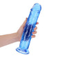Shots Toys | REALROCK Crystal Clear 11" Straight Dildo No Balls - Blue