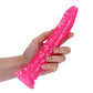 Shots Toys | REALROCK 25cm Slim Glow in the Dark Neon - Pink (9") Dildo Dong