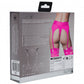 Shots Toys | OUCH! Vibrating Strap-On Thong with Adjustable Garters - Pink - Size XS/S
