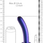Shots Toys | OUCH! Smooth G-Spot Dildo - 7" / 17 cm - Metallic Blue