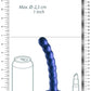 Shots Toys | OUCH! Beaded G-Spot Dildo - 6.5" / 16.5 cm - Metallic Blue