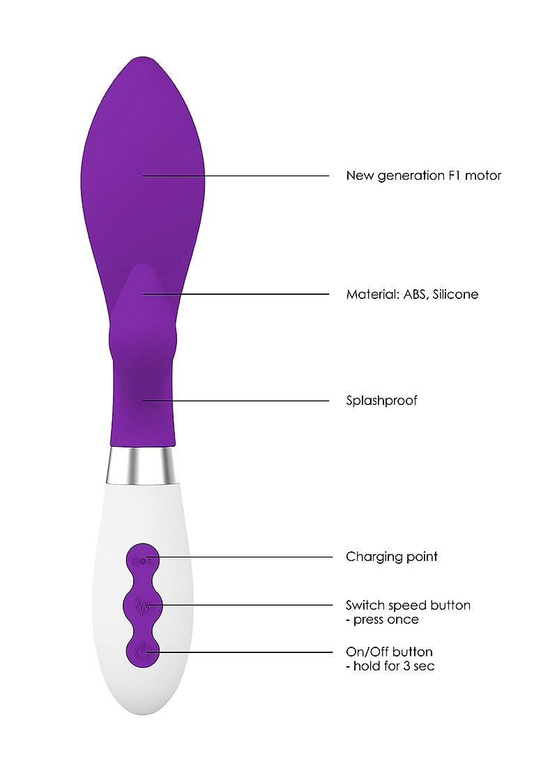 Shots Toys | Luna Achelois Rechargeable 10 Speed Rabbit Vibrator Purple