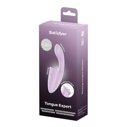 Satisfyer Tongue Expert - Violet Clitoral & G-Spot Stimulator Vibrator