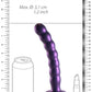 Shots Toys | OUCH! Beaded G-Spot Dildo - 8" / 20.5 cm - Metallic Purple