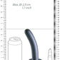 Shots Toys | OUCH! Smooth G-Spot Dildo - 6" / 14.5 cm - Gun Metal