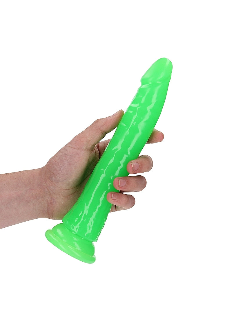 Shots Toys | REALROCK 25cm Slim Glow in the Dark Neon - Green (9") Dildo Dong