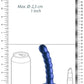 Shots Toys | OUCH! Beaded G-Spot Dildo - 5" / 13 cm - Metallic Blue