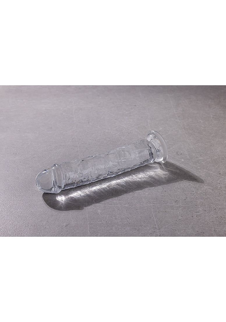 Shots Toys | REALROCK Crystal Clear 8" Straight Dildo No Balls - Translucent