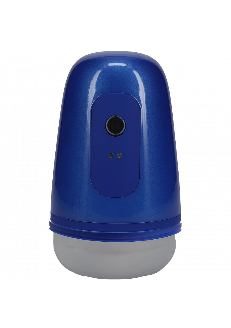 Shots Toys | PUMPED Vibrobator - Vibrating Suction Masturbator Pump - Metallic Blue