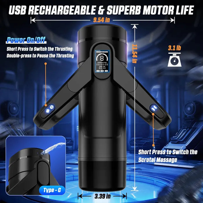 CyberSkin The Wing Thrusting, Massaging & Heating Auto Masturbator
