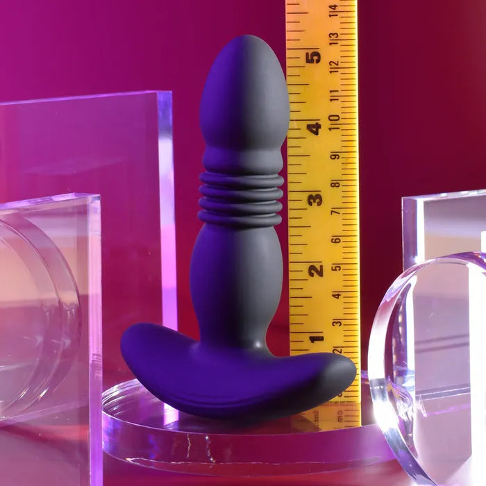 Playboy Pleasure TRUST THE THRUST Black 13.7cm USB Thrusting Butt Plug Wireless