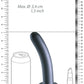 Shots Toys | OUCH! Smooth G-Spot Dildo - 7" / 17 cm - Gun Metal