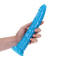 Shots Toys | REALROCK 28cm Slim Glow in the Dark Neon - Blue (10") Dildo Dong