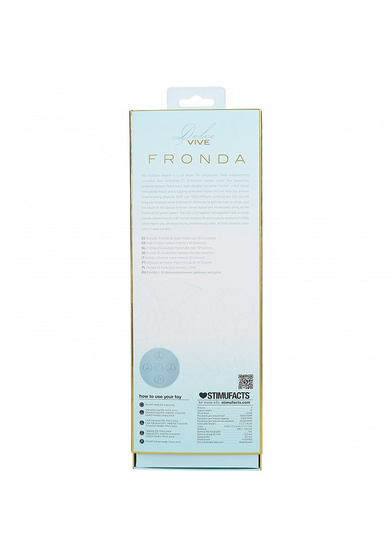 Shots Toys | VIVE Fronda Triple Motor G-Spot Vibrating Tapping Leaf Clit Stimulator Blue