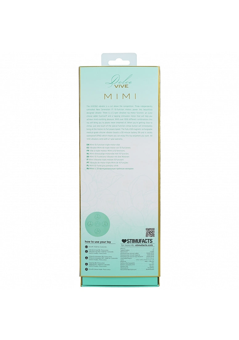 Shots Toys | VIVE Mimi Triple Motor G-Spot Tapping Rabbit Vibrator Green