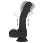 Naked Addiction 8.6” Silicone Rotating & Thrusting Vibrating Dildo with Remote - Noir
