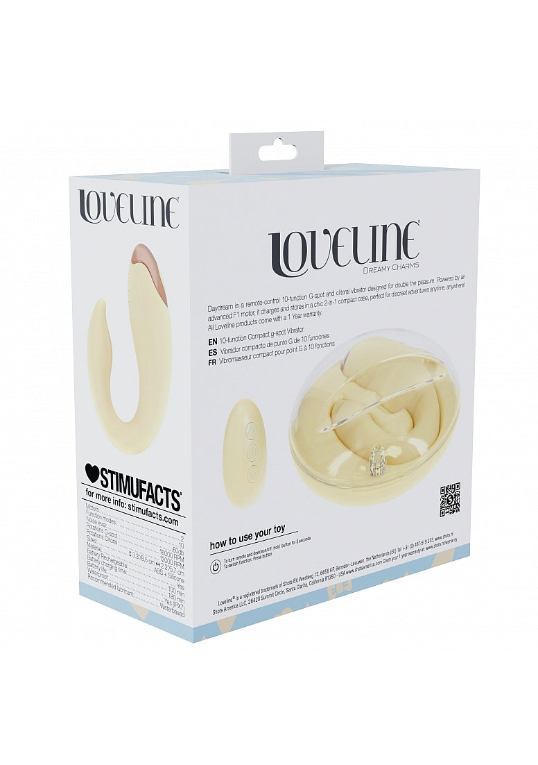 Shots Toys | LOVELINE Daydream - Remote Control 2in1 G-Spot and Clitoral Vibrator - Yellow