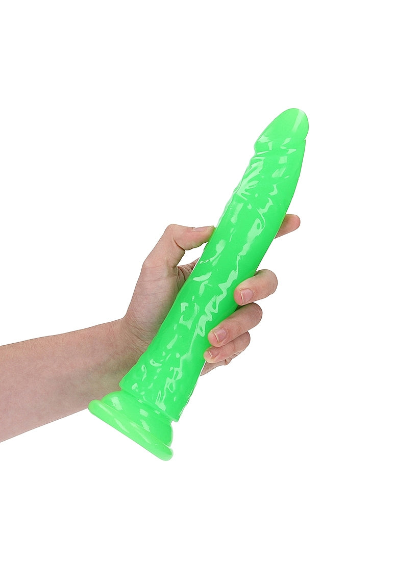 Shots Toys | REALROCK 28cm Slim Glow in the Dark Neon - Green (10") Dildo Dong