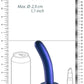 Shots Toys | OUCH! Smooth G-Spot Dildo - 6" / 14.5 cm - Metallic Blue