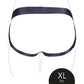 Shots Toys | OUCH! Vibrating Strap-on Panty Harness with Open Back - Black - Size XL/XXL