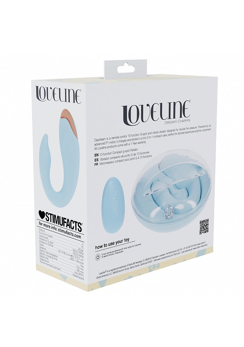 Shots Toys | LOVELINE Daydream - Remote Control 2in1 G-Spot and Clitoral Vibrator - Blue