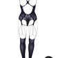 Le Desir Shade - Elara VII - Bodystocking with Open Cups Black Size OSX