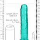 Shots Toys | REALROCK Crystal Clear 9" Straight Dildo No Balls - Turquoise