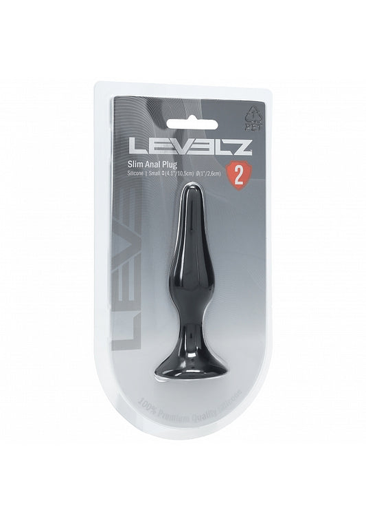 Shots Toys | LEVELZ - Slim Silicone Anal Plug - Small - Black