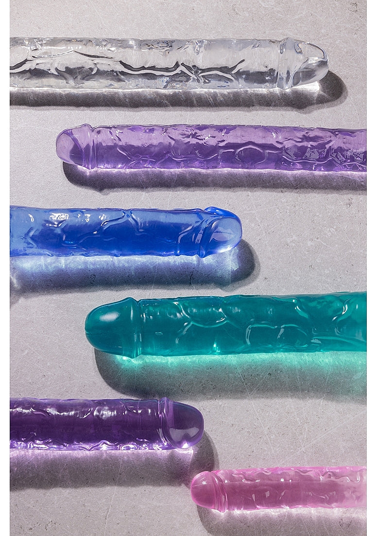 Shots Toys | REALROCK Crystal Clear 8" Straight Dildo No Balls - Blue