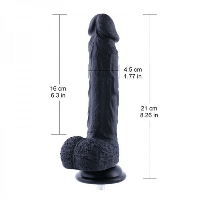 HiSmith - 8.7" Silicone Black Dildo (KlicLok)
