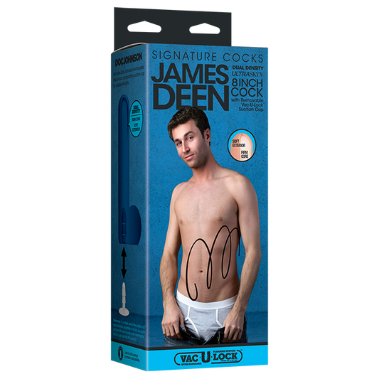 Doc Johnson Signature Cocks - James Deen - 8" ULTRASKYN Cock Vac-U-Lock Suction Cup Dildo