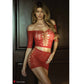 Killer Legs Diamond in the Rough 2 Pc Rhinestone Bodystocking Set with Thong Red Size OS