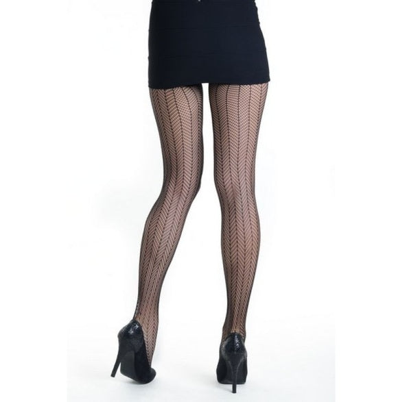 Killer Legs Sensual Arrow Mesh Tights Black Size OS