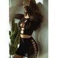 Killer Legs Rewind the Clock Two Piece Set Black Size OS