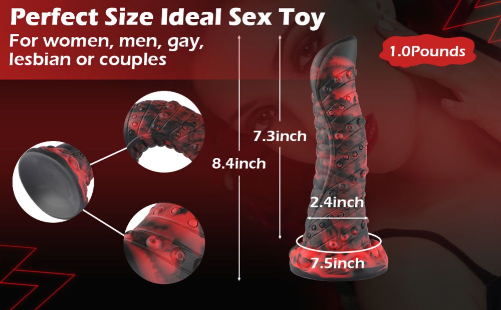 HiSmith 8.4" Monster Anal G-Spot Dildo with Suction Cup