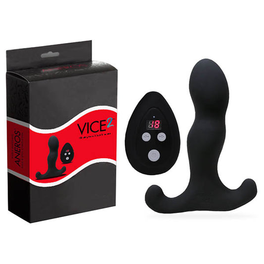 Aneros Vice 2 - Black Vibrating Prostate Massager with Wireless Remote
