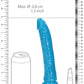 Shots Toys | REALROCK 20cm Slim Glow in the Dark Neon - Blue (8") Dildo Dong