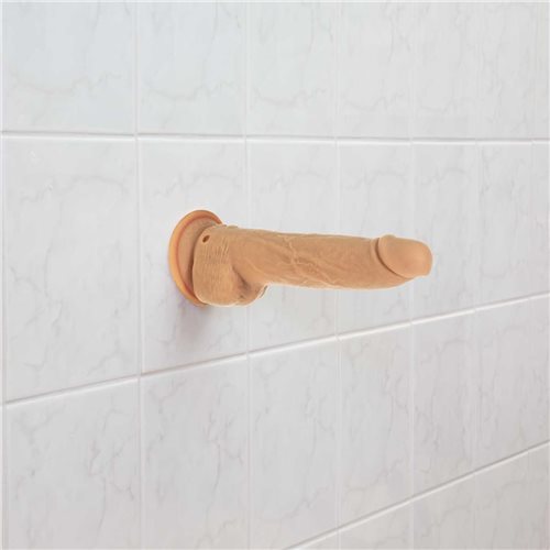 Naked Addiction 9" Thrusting Dong With Remote - Caramel